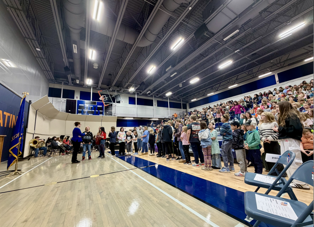 Today, our K–12 NK students proudly celebrated Veterans Day alongside the incredible veterans from our community. Students created heartfelt thank-you cards and drawings to display during our program, while the band filled the room with patriotic songs. 🎶  Many students were eager to step up to the microphone to personally thank our veterans for their service and sacrifice. It was a touching reminder of the importance of gratitude, community, and honoring those who have served. ❤️💙