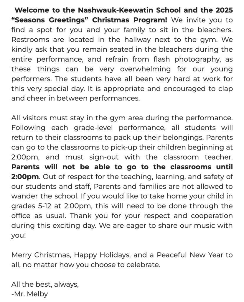 info regarding program