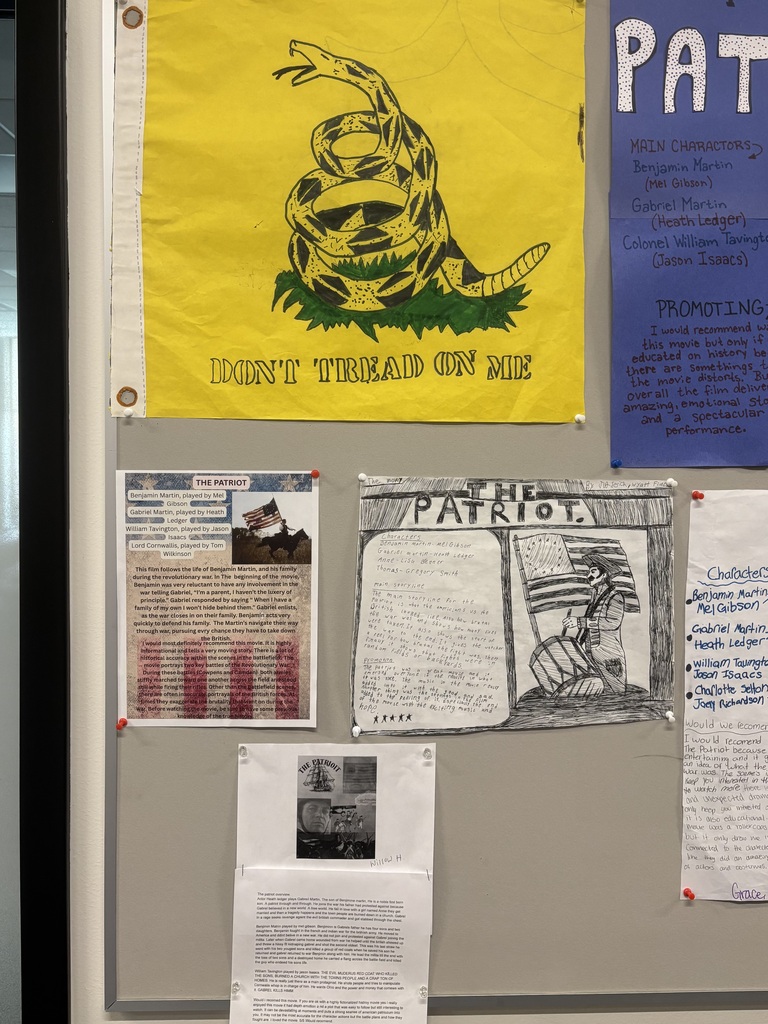 student projects on The Patriot