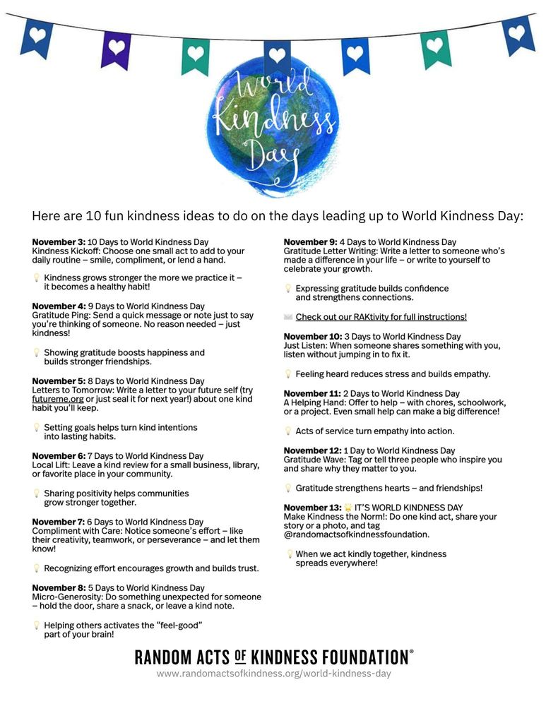 Image of World Kindness Day acts