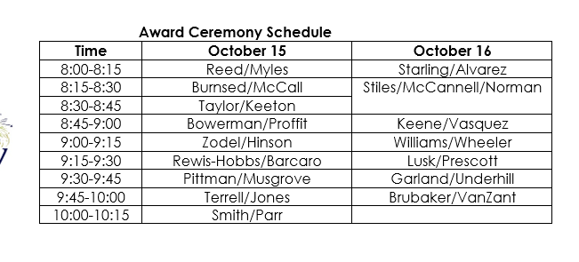 Awards Schedule for Q1