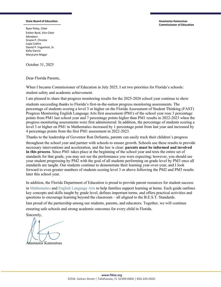 Letter from the Commissioner 