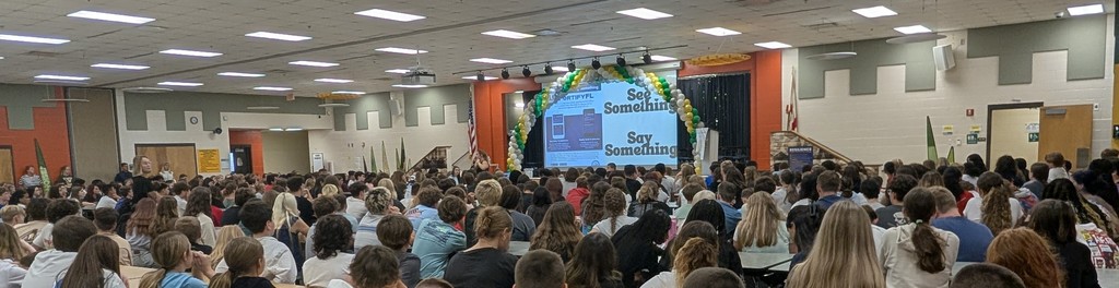 Student Assembly with school principal leading