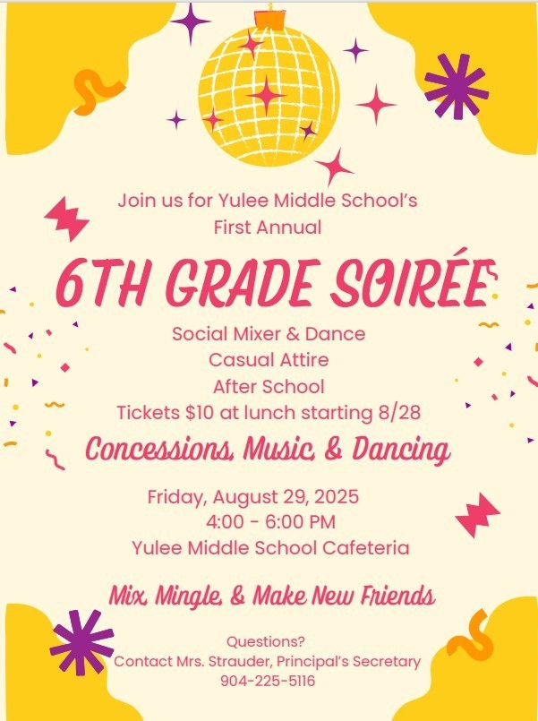 6th Grade Soiree Flyer