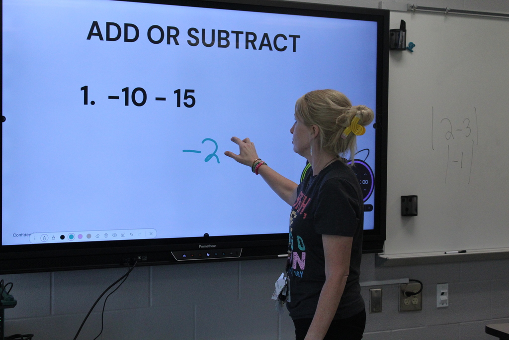Mrs. Mitchell teaching math