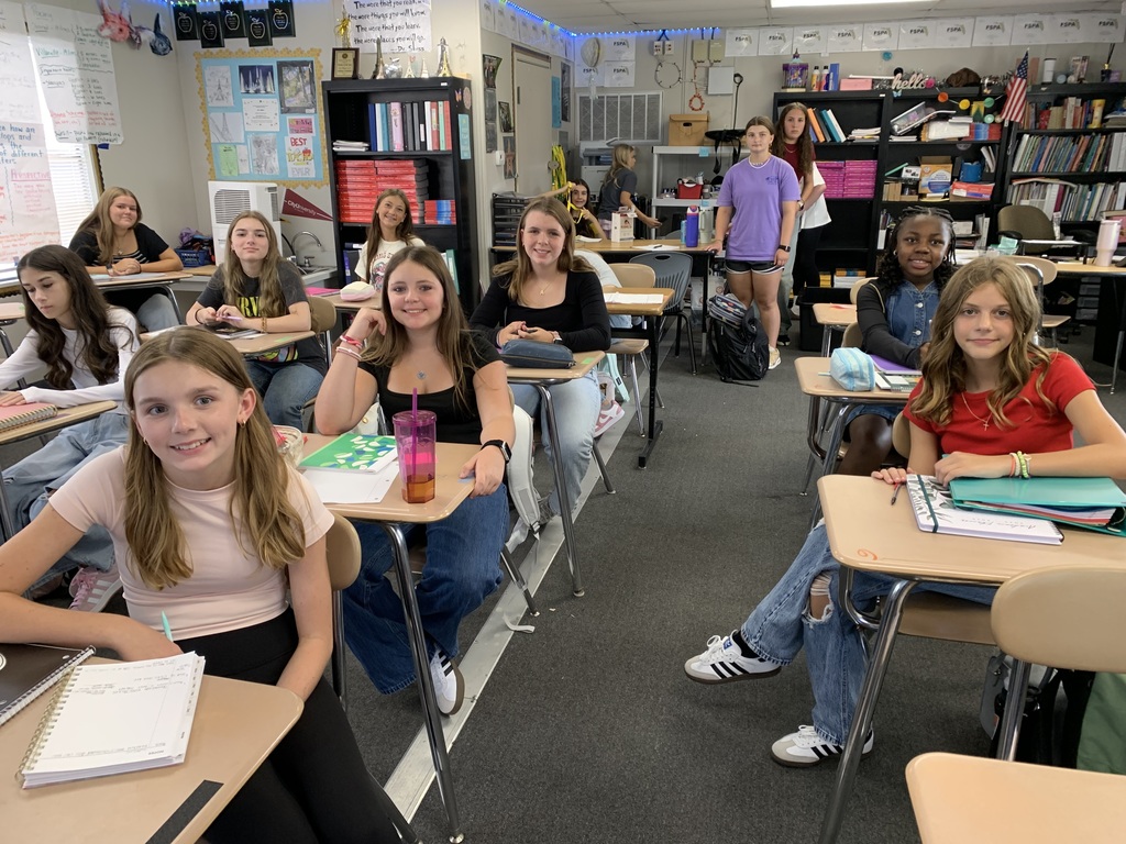 Students smiling in class