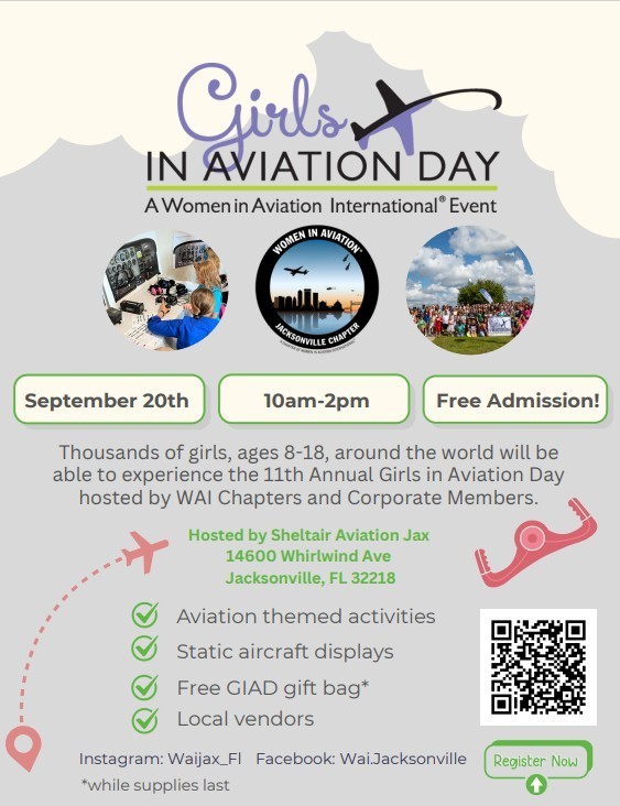 Flyer about Girls in Aviation Day