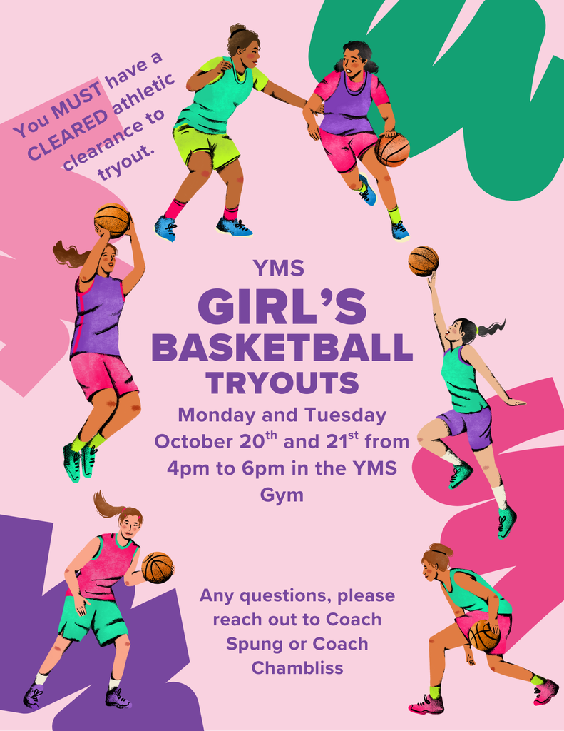 Girl's Basketball Tryouts Poster