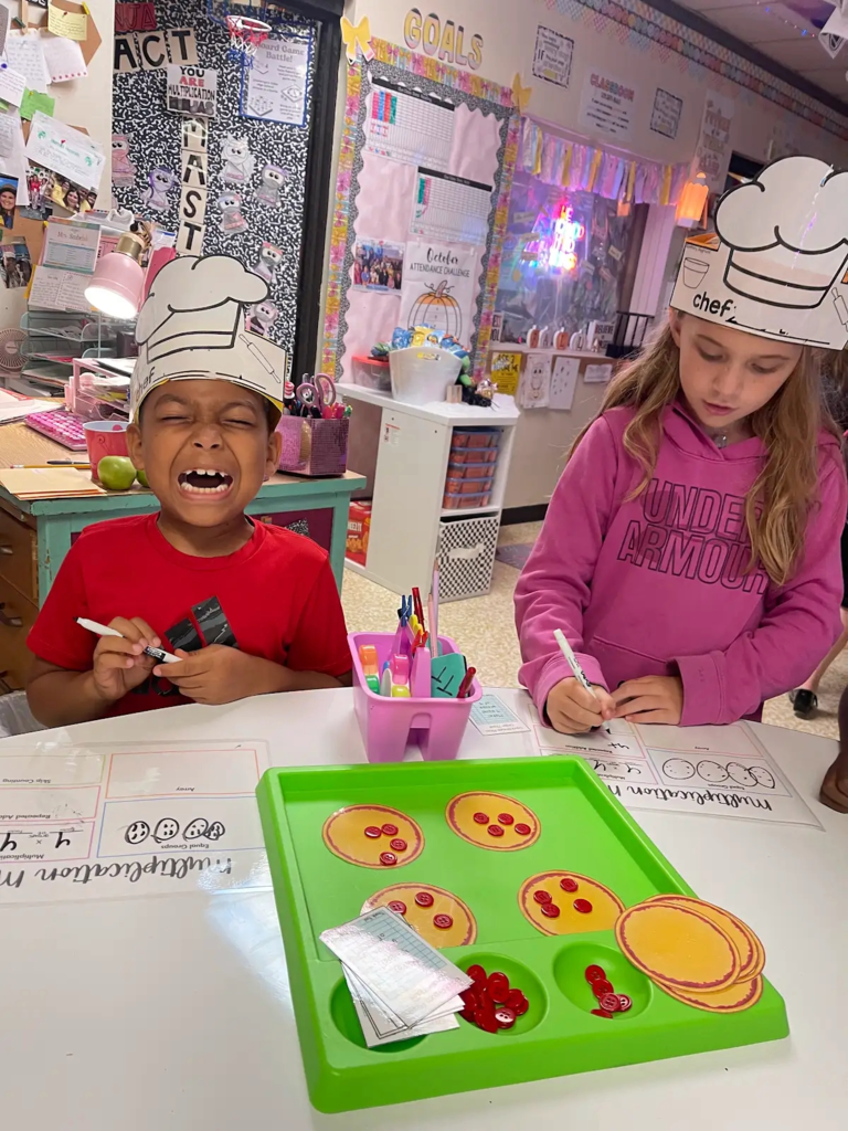 students working