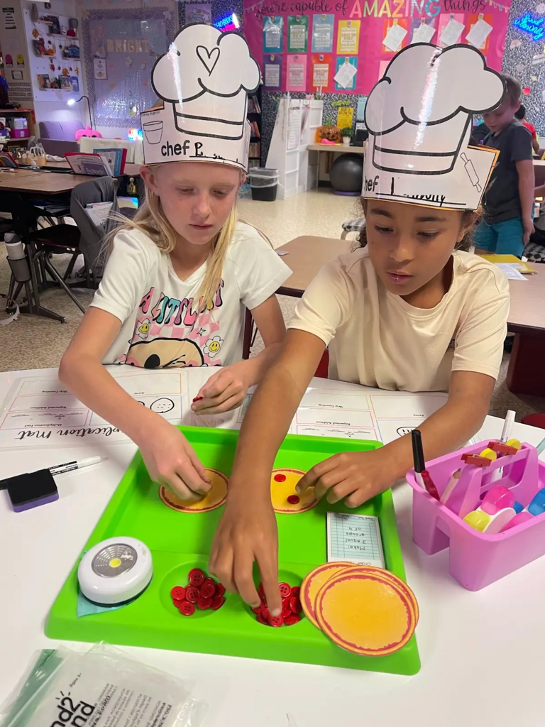 students working