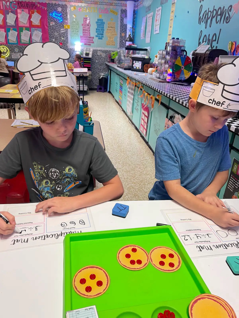 students working