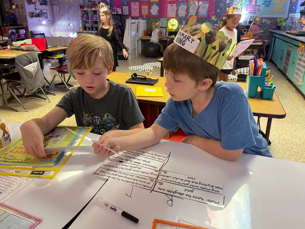 students working