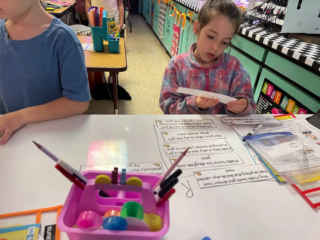 students working