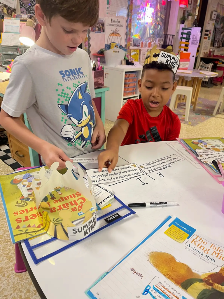 students working