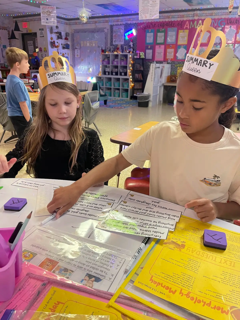 students working