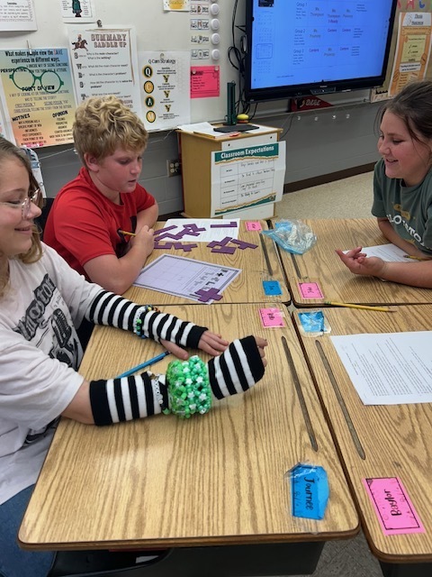students working