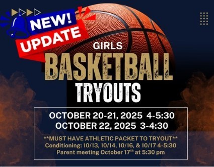 Updated Girls Basketball Tryouts