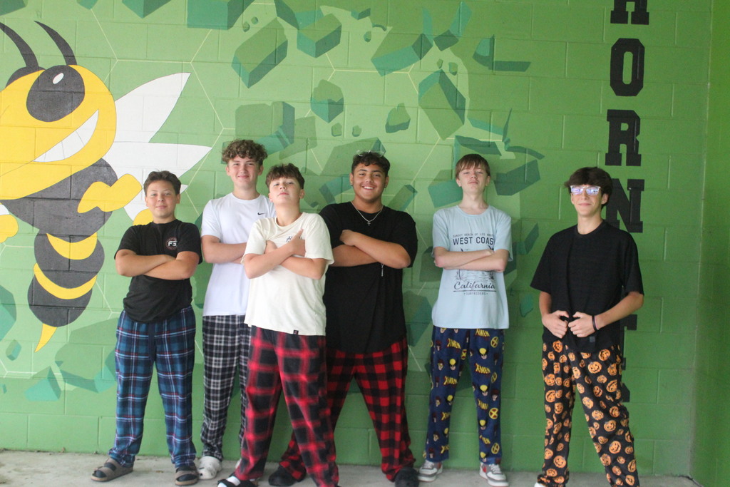 Students in PJs