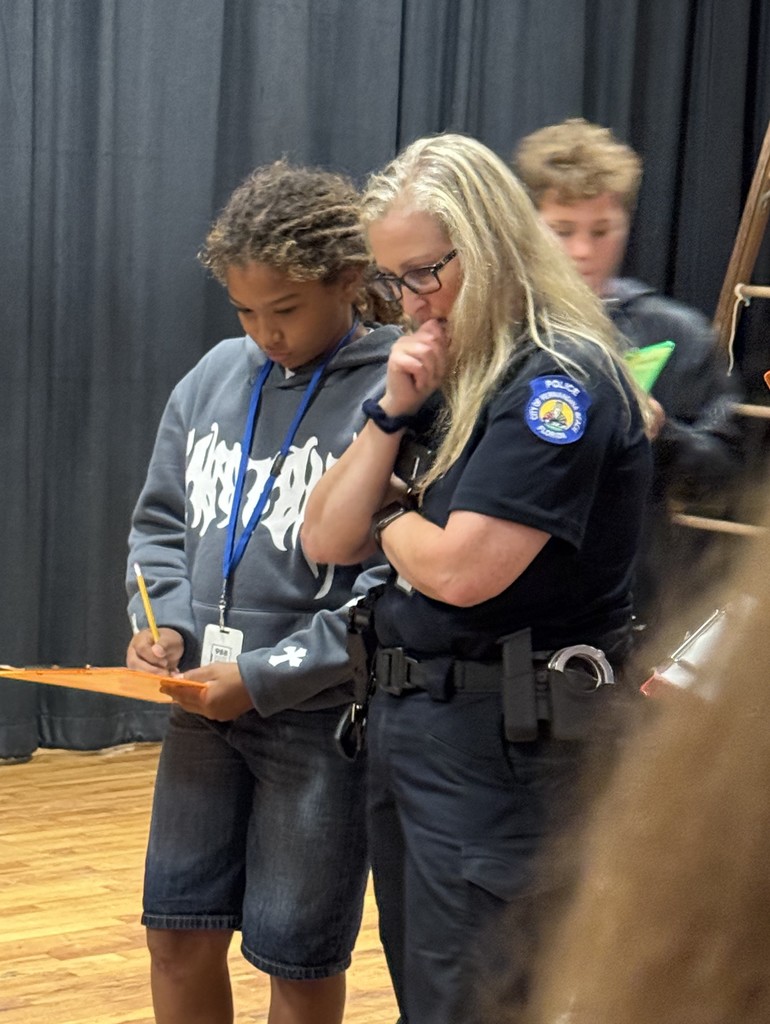 Officer Smith helping to sort out the details.