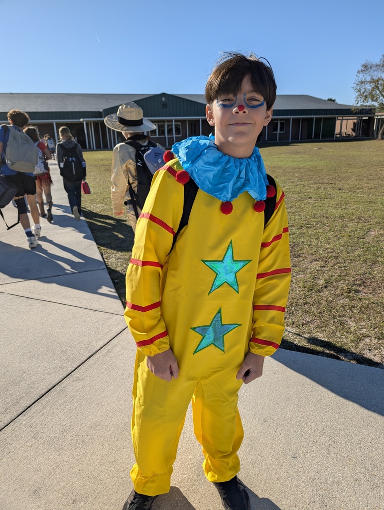 Student dressed as a clown