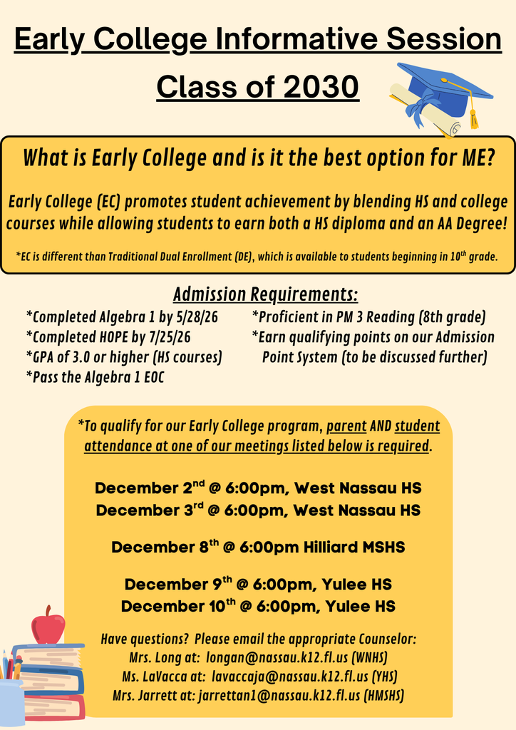 Flyer for Early College