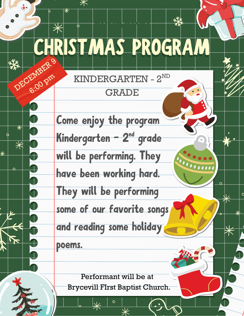 k-2 christmas program