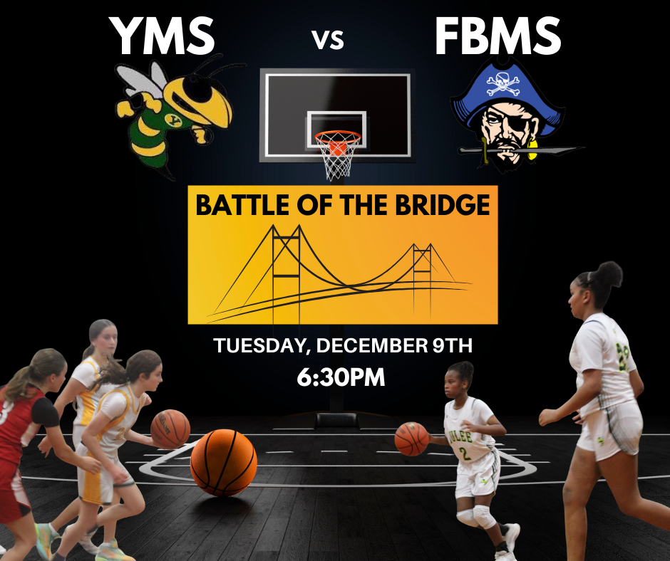 Poster for YMS Girls basketball game