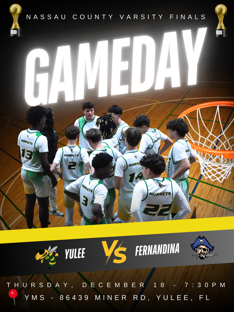 Gameday Poster for our Boys Basketball Team