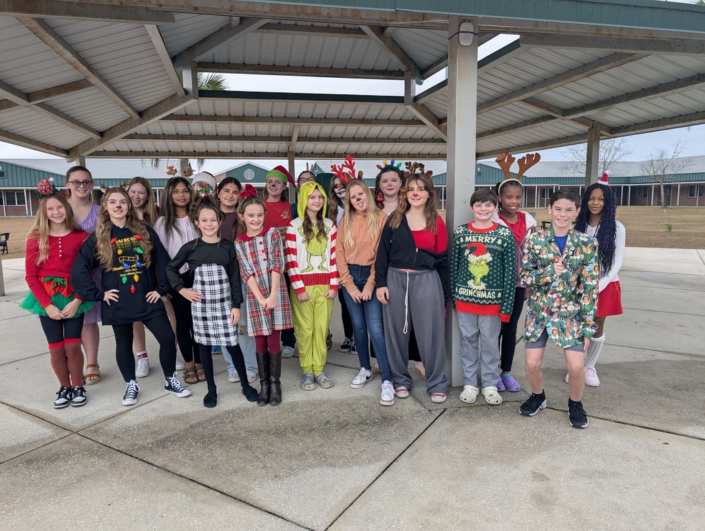 Students dressed in their favorite holiday gear