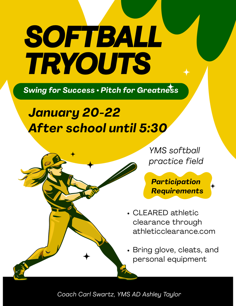 Softball Tryouts Poster