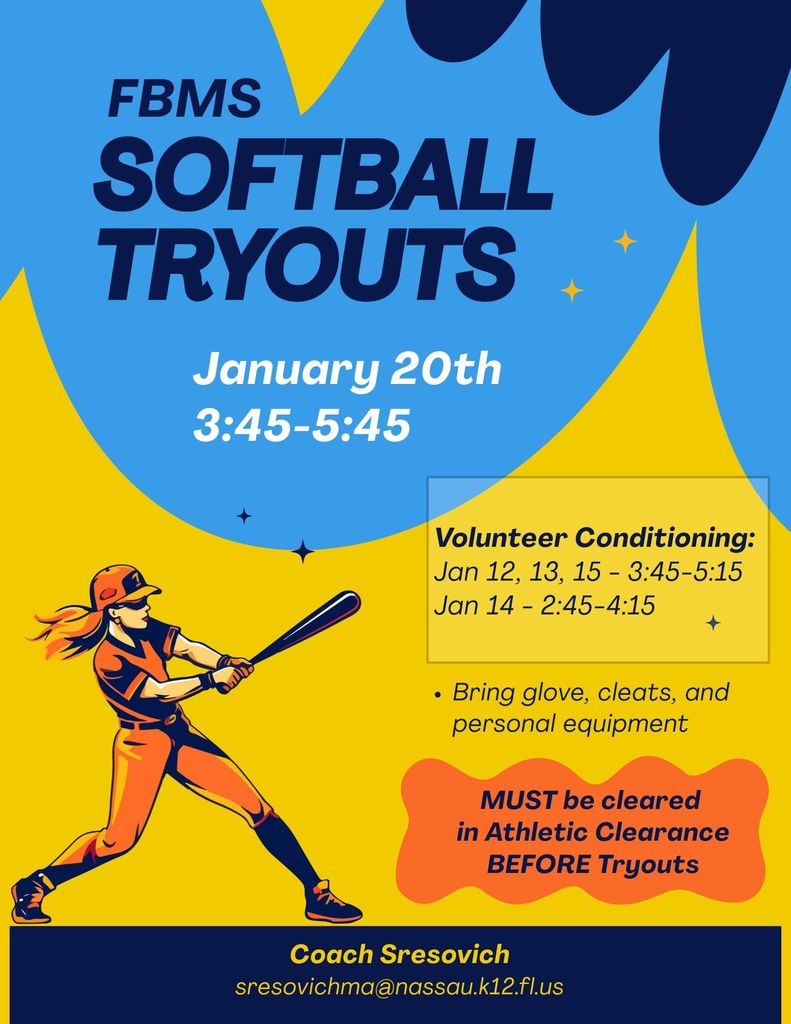 Softball Tryouts Flyer