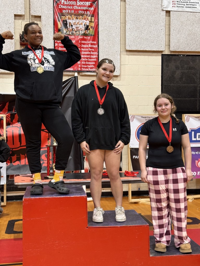 Wrestlers at the podium