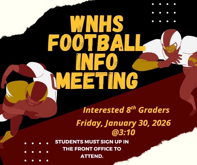Informational Meeting for 8th Graders Interested in Football