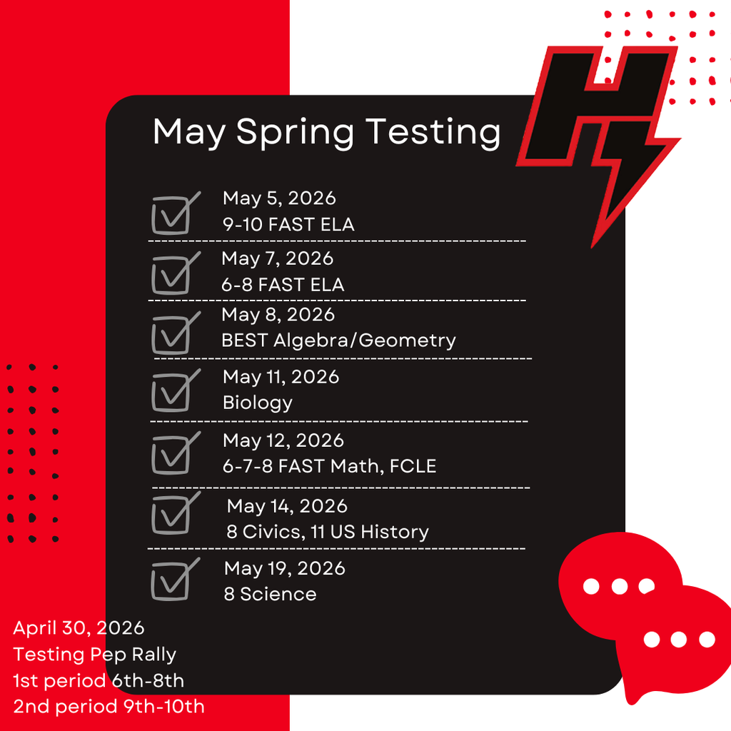 May Spring Testing Dates