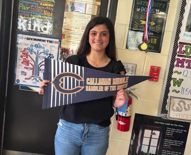 8th grader Rambler of the Month Kerrigan Hudson