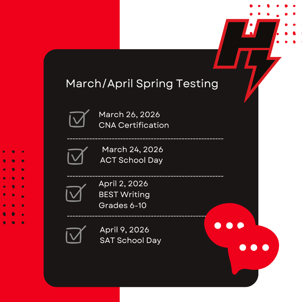 March/April Spring Testing Dates
