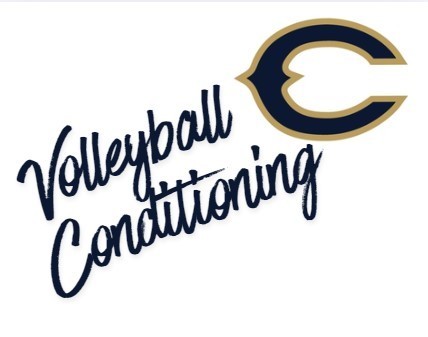 Graphic that says, "Volleyball Conditioning"