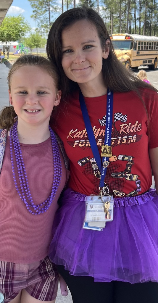 Wearing purple to support our military families