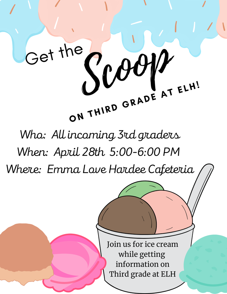 April 28th, 5:00-6:00 PM at Emma Love's Cafeteria.