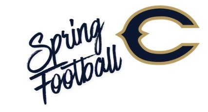 Graphic that states "Spring Football"
