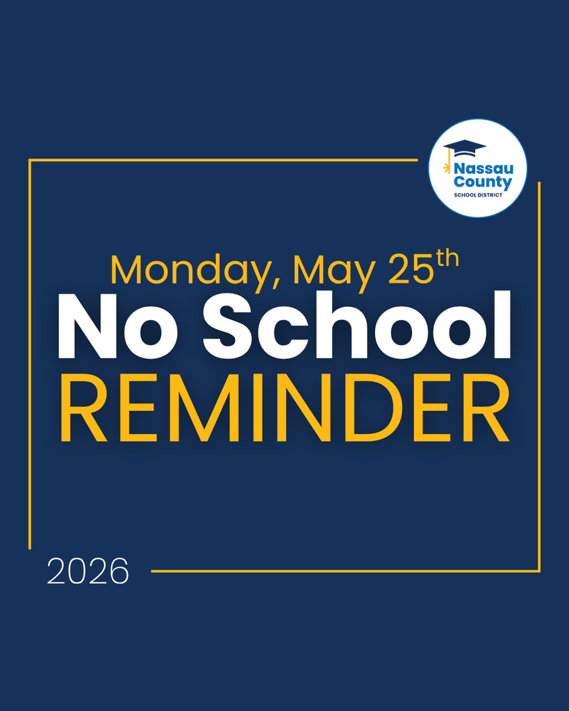 Monday May 25th No School Reminder