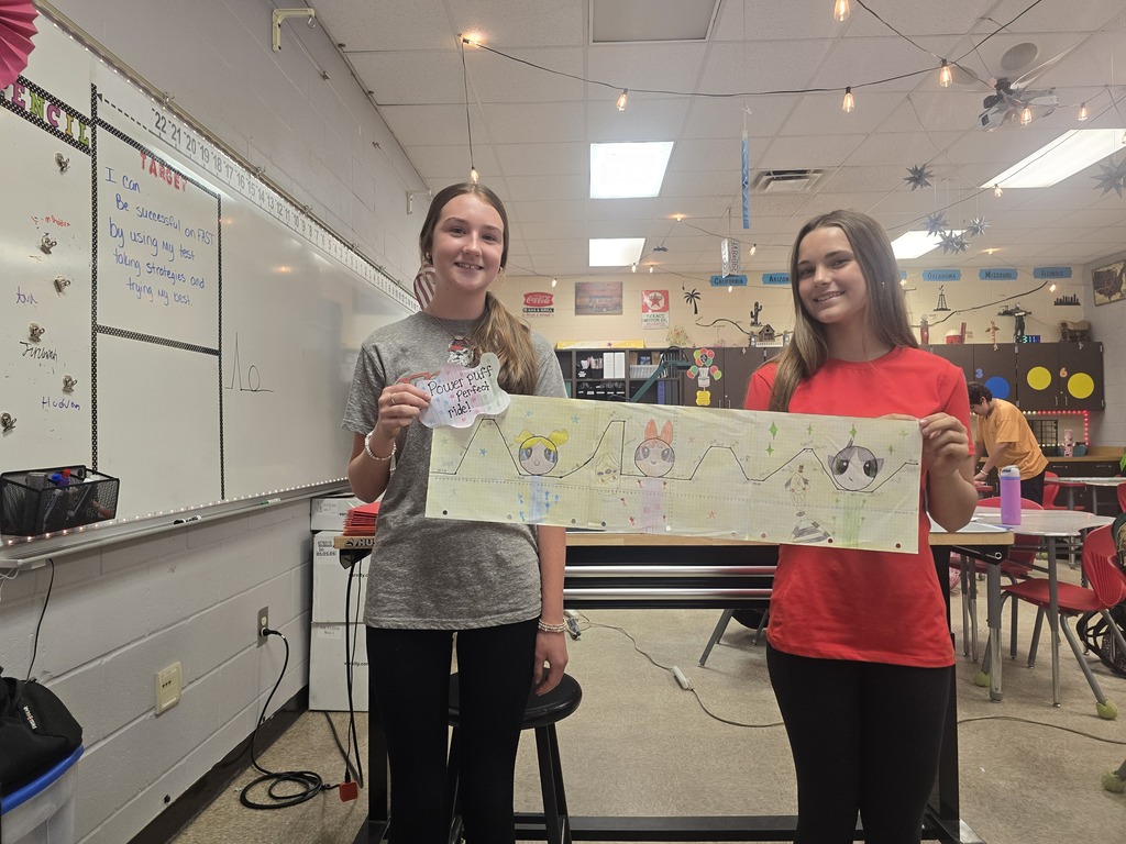 Students posing with roller coaster design.