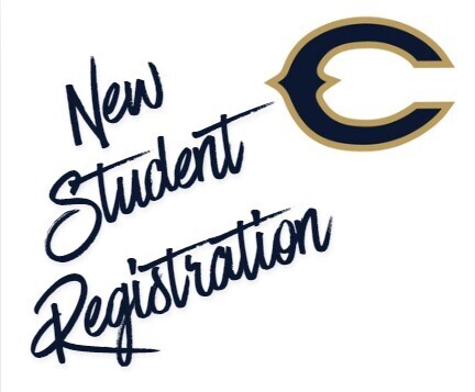 Graphic stating "New Student Registration"