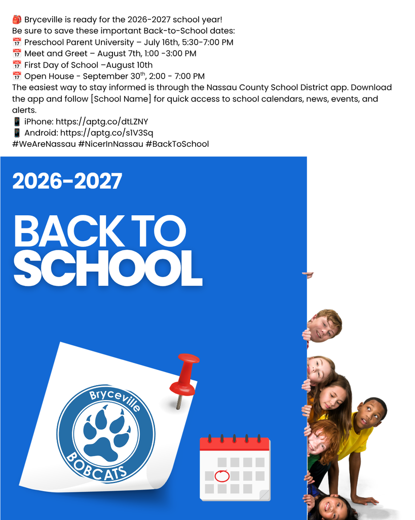 Dates for back to school. First day: 8-10, meet and greet: 8-7, open house:9-30.