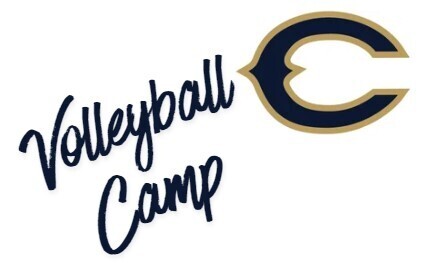 Graphic that states "Volleyball camp"