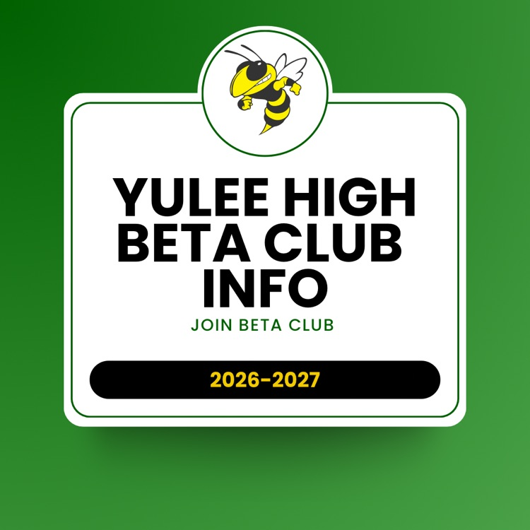 Yulee High School Logo advertising Beta Club information