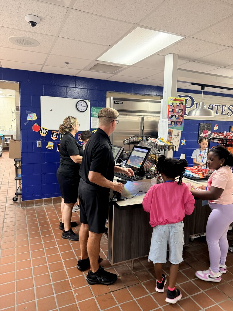 Students in the lunch line at ELH on their first day back to school.