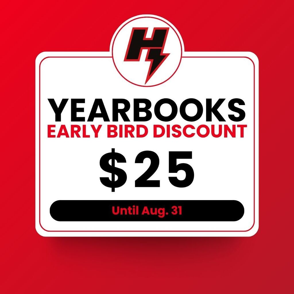 Yearbook early bird discount $25 until August 31