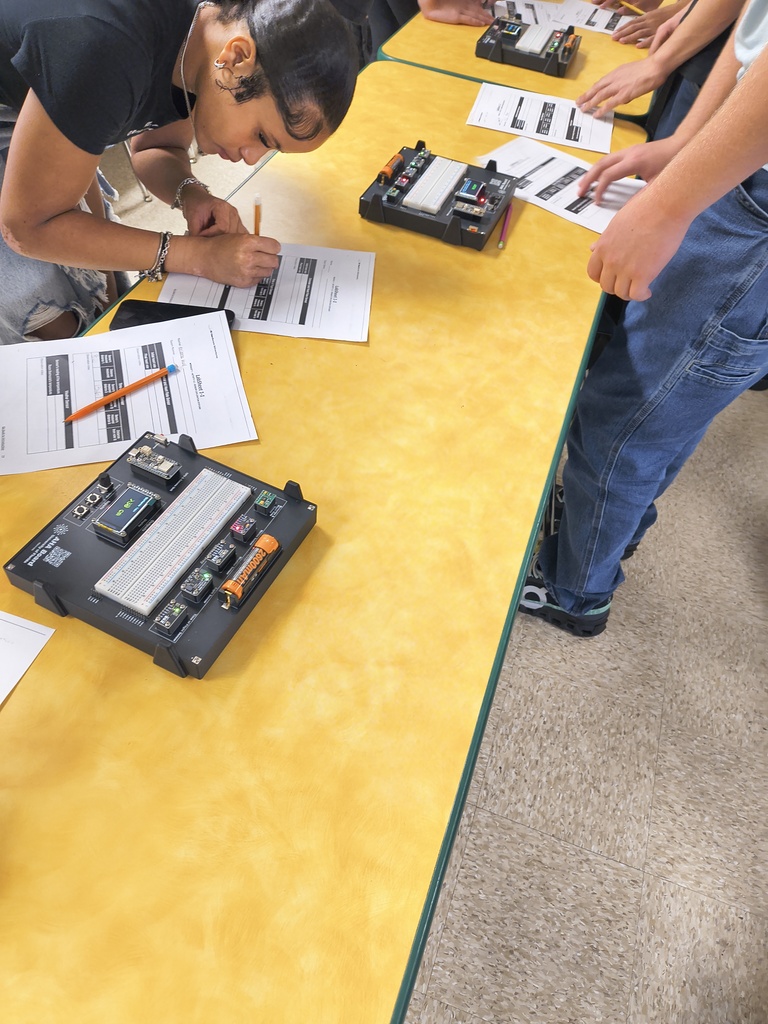 Students working on a class project