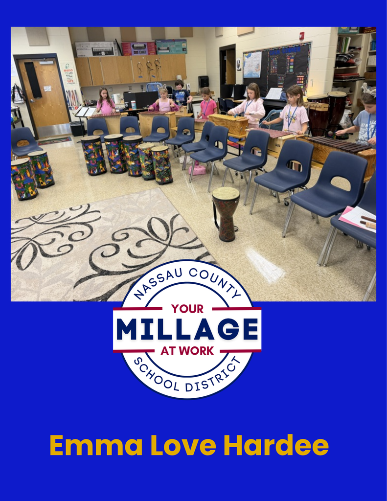 several students standing in the music room getting ready to play various instruments such as drums and xylophones 